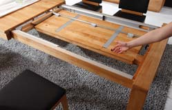 Seite (ab Tischlänge 180 cm) (wird werksseitig montiert) passender Besteckeinsatz siehe oben