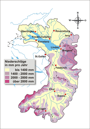 Aufgabenblatt Massenhaushalt Bodenseewasser Der Bodensee (Quelle: BWV Bodenseewasserversorgung) Als sich vor rund 15.