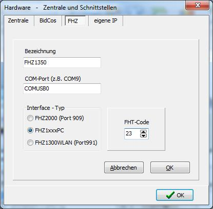 FHZ1xxxPC Bei Verwendung des Typs FHZ1xxxPC muss der FTDI-Treiber für einen virtuellen COM-Port installiert werden. Dieser steht auf den Internetseiten von contronics als Download auf der Seite www.
