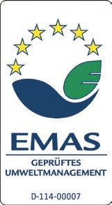 Höchste europäische Auszeichnung für systematisches Umweltmanagement im Unternehmen. Verbesserung der Umweltschutzleistungen.