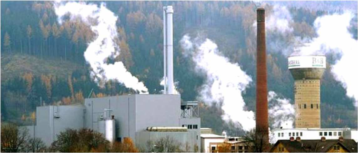 Thermische Reststoffverwertung Niklasdorf (Österreich 2006-2008) Wirbelschichtfeuerung für Reststoffe und Klärschlamm Erzeugung elektrischer Energie und Prozessdampf 32 MW