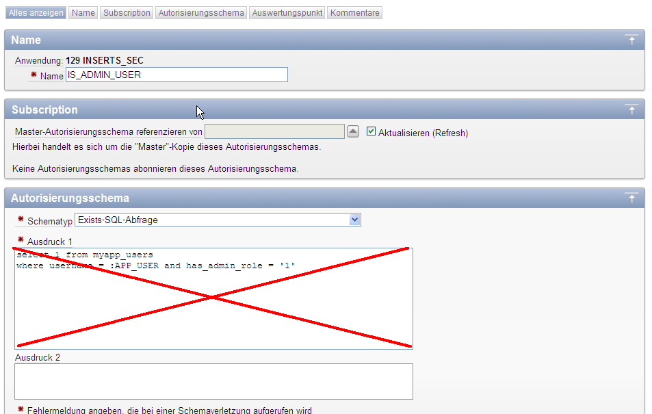 Autorisierungsschemas: Der