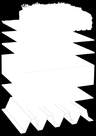 1 Abdichtungsoberlage THERMOPLAN T 15/18/20 2 Dämmstoff PIR FA (WLS 023 024) 3 Dampfsperre TEC DBR 4 Unterkonstruktion Trapezblech *B ROOF (t3)