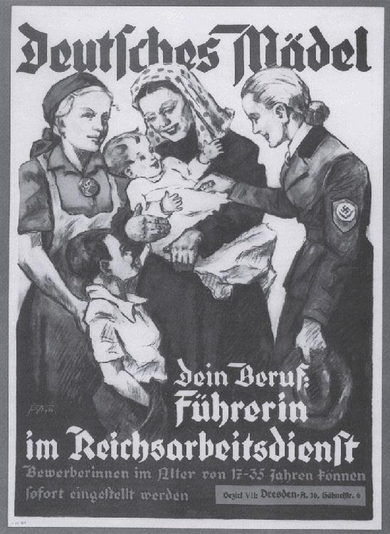 Figuur 17: Plakkaat van Dein beruf: Führerin im Reichsarbeitsdienst 72 Na 1941 is die Arbeitsdienst meer in die militêre dienste ingetrek en met gewere toegerus.