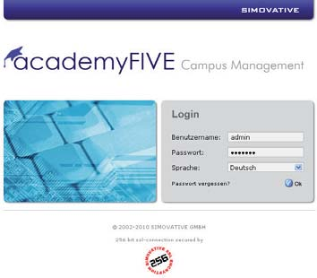 Aus der EDV Dezember 2010 Start der neuen Hochschulsoftware Mit dem Bewerbungsverfahren der Konsekutiven Masterstudiengänge ist auch die neue Hochschulverwaltungssoftware academyfive der Firma