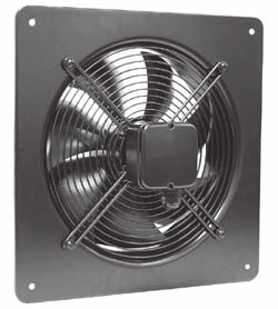 WANDRING-Ventilatoren Serie AVW Gehäuse aus Metall Axialventilatoren mit quadratischer Wandringplatte für die Luft- und Klimatechnik.