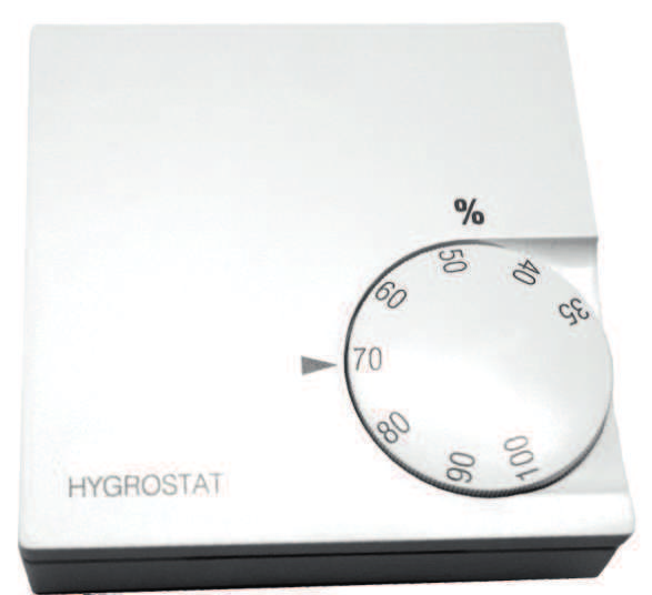 RWA- und/oder Lüftungszentralen Hygrostat 483050 Anwendung: Hygrostat als Zweipunktregler zur Erfassung der Luftfeuchtigkeit.