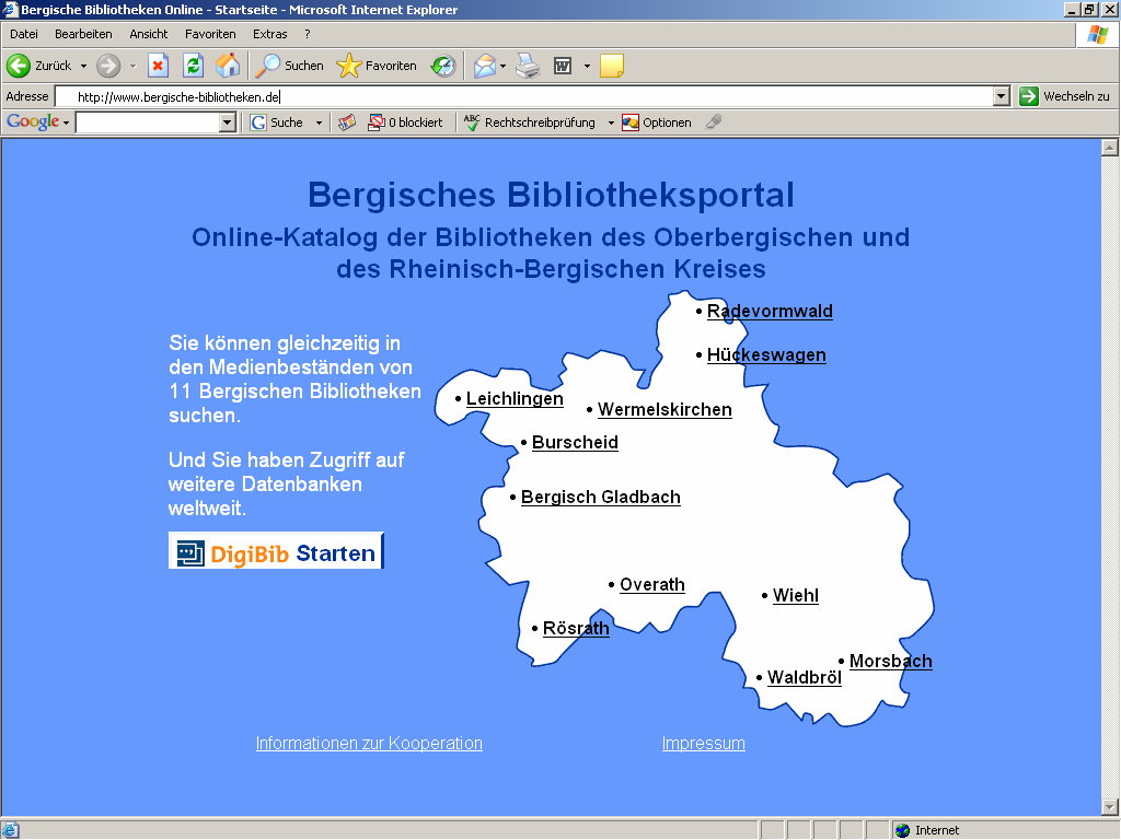 1. Bergisches Portal - Die digitale Bibliothek RheinBerg / Oberberg Liebe Kunden, Bergisches Portal die Digitale Bibliothek RheinBerg / Oberberg ist ein regionales Kooperationsprojekt der