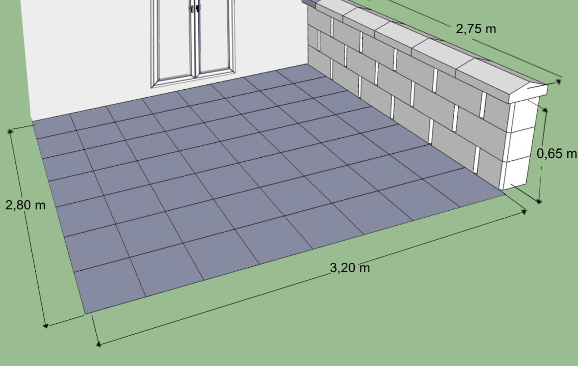 Die Unterlage sollte zu allen Seiten ca. 10 cm breiter sein als Ihre Terrassenfläche, damit ein seitliches Absacken verhindert wird. Legen Sie die Oberkante der Unterlage ca.