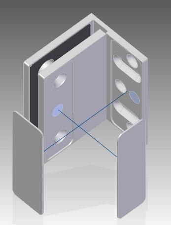 BESCHLAGSSERIE FERMATA WANDWINKEL 1. Befestigen Sie zuerst die Winkel am Glas. Lösen Sie hierfür mit den mitgelieferten Saugern die Magnetplatte 2.