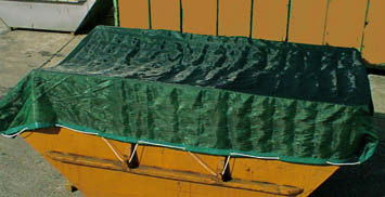 Container - Gewebe Container - Planen Netze Bändchengewebeplane, luftdurchlässig, grün, alle 40 cm geöst Artikel-Nr. Gewicht Abmessung ca.