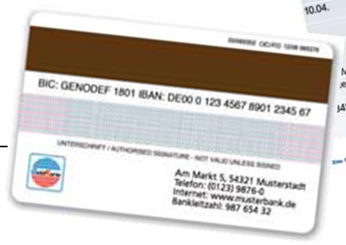 Auf Ihrer BankCard (der Scheckkarte ) stehen diese Angaben auf der Rückseite zwischen dem Magnetstreifen und dem Unterschriftsfeld