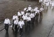 Die Musikgruppe 1972 beim Festzug des Männergesangvereins in Allendorf 1974 war der Fanfarenzug Veranstalter der Kirmes in Allendorf.