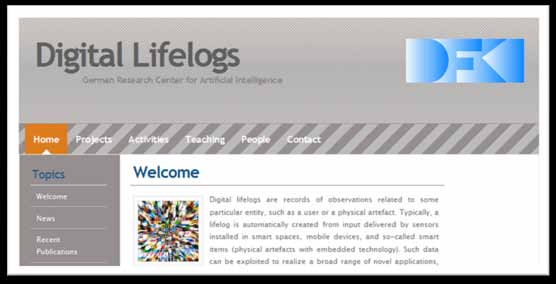 Forschung zu Digitalen Gedächtnissen am DFKI Lifelog Gruppe: