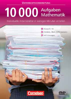Mathematik Software Fachliteratur Mathematik Aufgabendatenbank 10000 Aufgaben Mathematik Individuelle Arbeitsblätter erstellen Individuelle Förderung leichtgemacht: Arbeitsblätter zum Ausdrucken,