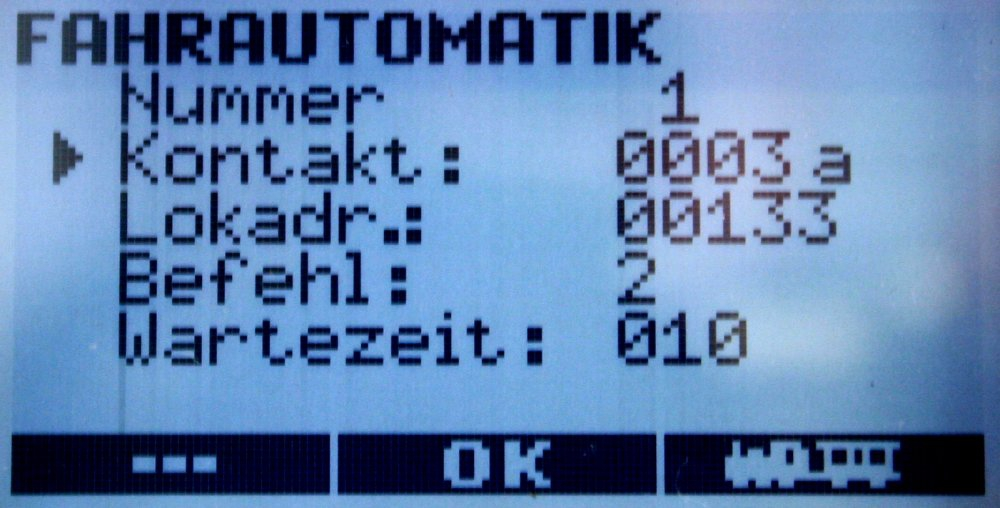 3) Automatikfunktionen : Programmierung Fahrautomatik Navigator : Nummer vergeben (1.
