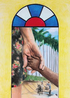 Titelbild zum Weltgebetstag 2016: Nehmt Kinder auf und ihr nehmt mich auf, Ruth Mariet Trueba Castro/Kuba Gottesdienste an Weihnachten und zum Jahreswechsel Heilig Abend 15.