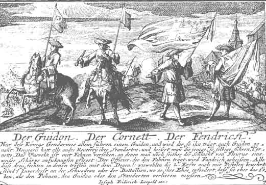 Obrázok č. 6 má názov Die Gendarmes und Leichte Reuter Žandári a ľahkí jazdci.