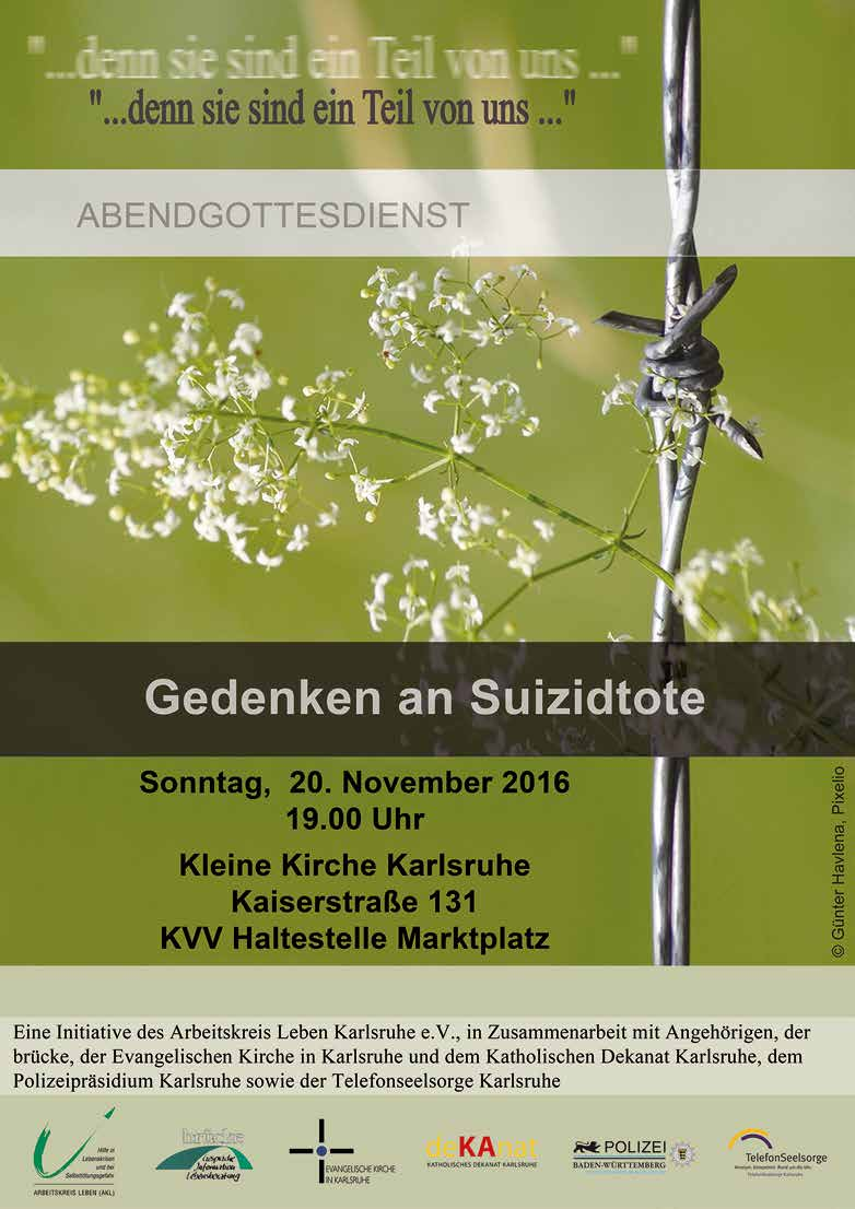 Landesarbeitsgemeinschaft der Arbeitskreise Leben (LAG der AKL) in Baden-Württemberg www.ak-leben.de AKL Freiburg e.v. Tel.: 761 / 88 E-Mail: akl-freiburg@ak-leben.