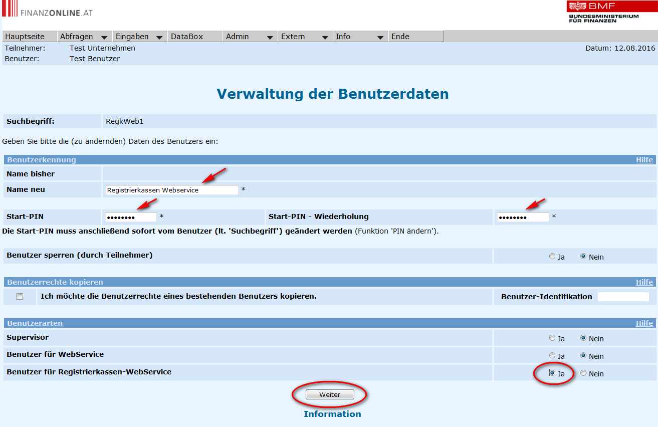 Seite 51 von 58 Mit Weiter, Daten prüfen und Speichern ist wie unter