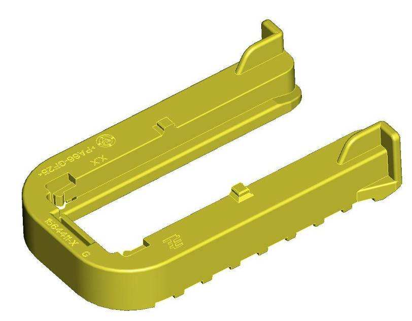 2.3.1 Fixing Slide for Flange Tab Housing 2.3.1 Befestigungsschieber für Flanschgehäuse For mounting of tab housings with flanges, different slide variants for different wall thicknesses are available see figure 2.