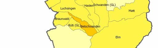 Glarus höhere Intensität erklärt sich in erster Linie durch den hohen Anteil an Flächen in der Talregion, welche intensiver genutzt werden können.