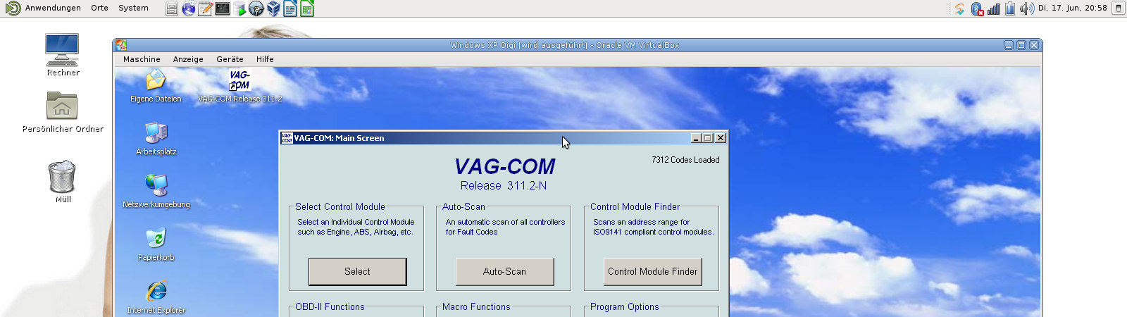VAG-COM und das Windows XP Problem. Ich habe leider nur ein Laptop und auf dem ist auch noch Linux installiert.