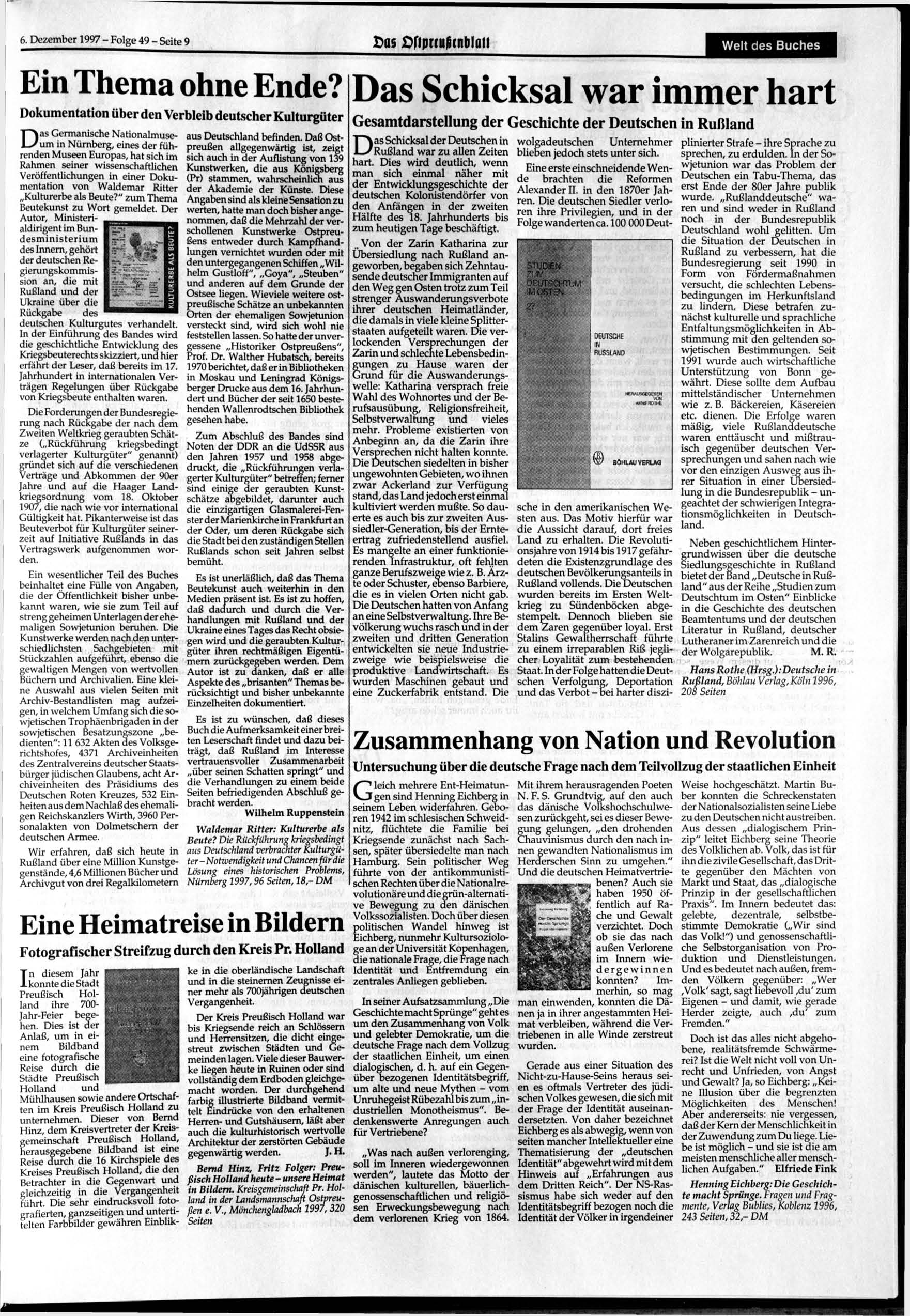 6. 1997 - Folge 49 - Seite 9 Das >riprcu0cnblati Welt des Buches Ein Thema ohne Ende?