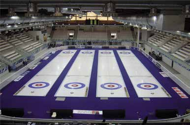 Spielfeldmarkierung für Curling IIHF Standard Curling Spielfeldmarkierungen für ein schnelles und problemloses Markieren des Curlingfeldes.