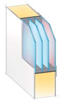 U-Wert des Glases: 0,7 W/m 2 K** U-Wert der Haustürfüllung* inklusive Verglasung bei 42 mm Füllungsstärke: 0,8 W/m 2 K A++ Wärmeschutzpaket 2 4-fach-Verglasung, innere und äußere