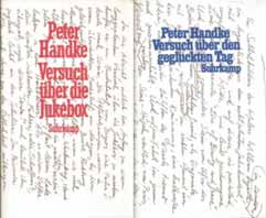 289 Handke, Peter: Leben ohne Poesie. Gedichte. Hrsg. von Ulla Berkéwicz. 1. Aufl. Frankfurt/M.: Suhrkamp, 2007. 237 S. 8. Originalbroschur. (= suhrkamp taschenbuch 3921.) Best. Nr.