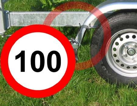Höchstgeschwindigkeit 100 km/h (sonst 80 km/h) Für Einachsanhänger 100 km/h Gutachten P-BO-015 arko