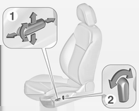 8 V krátkosti Elektrické nastavovanie sedadla Nastavenie opierky hlavy Bezpečnostný pás Použite spínač 1: vpred/vzad nahor/nadol = pozdĺžne nastavenie = nastavenie výšky nahor/nadol vpredu =
