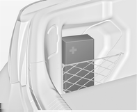 sedan Uložte výstražný trojuholník do dutiny za popruhmi na vnútornej strane dverí úložného priestoru.