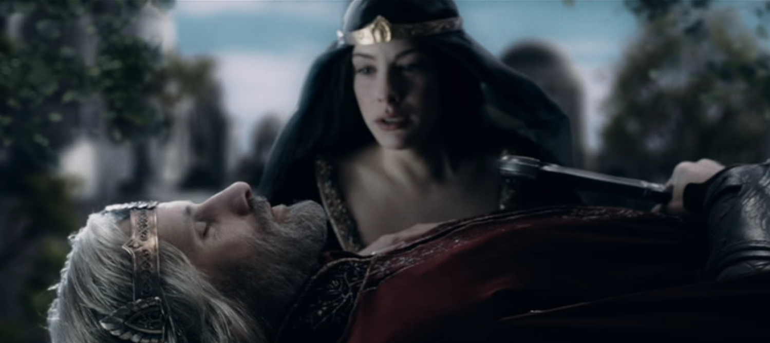 5 Elrond versucht, Arwen weiter zu überzeugen: "Und keinen Trost wird es geben für dich, keinen Trost, den Schmerz seines Scheidens zu lindern. Er wird zu Tode kommen.