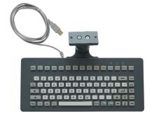 128657 Tastatur-Ablage Aluminium, Gelenkadapter Silent-wSL 1232 mit montierter Tastatur