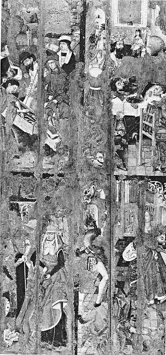 Kreuzabnahme (oben rechts) Der Unterbau - Predella Den Unterbau des Altars nennt man Predella.