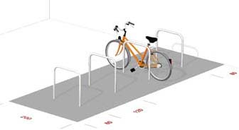 Durch eine geschickte Anordnung der Fahrrad- Stellplätze (Hoch-/Tiefstellung, zweiseitige Anordnung Überlappung der Vorderräder) lassen sich platzsparende, wenn auch meist weniger komfortable