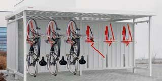 121) Fahrradgaragen: Die Minigarage für Fahrräder bietet optimalen