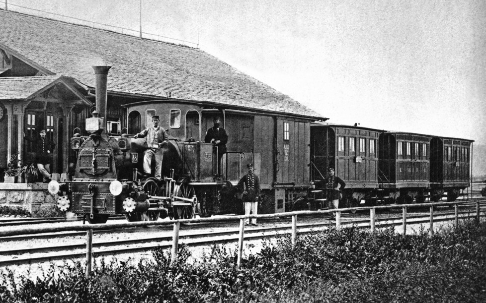 Gallisch- Appenzellische Eisenbahn und die Glatthal- Bahn mit dem Bau ihrer Strecken. Beide Bahnen schlossen sich 1857 zu den Vereinigten Schweizer Bahnen (VSB) zusammen.