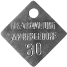 A Ahlers, P. C. A 009 Ahlers, P. C. Es.: Um Wertangabe: P. C. Ahlers Bergstraße 10 A 009.01 ¼ ß 22 x 22 mm quadratisch Karton violett Schrift schwarz MHG A 009.