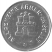 A Allgemeine Armenanstalt Vs.: Um Wappenburg: ALLGEMEINE ARMEN ANSTALT Rs.: 1 PORTION KOHLEN A 014.07.