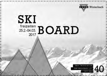 lau), für die 16-20-Jährigen geht s dieses Mal ebenfalls nach Österreich, genauer nach Goldegg (Skigebiet Wagrain - Ski Amade). Anmeldungen gibt s zum Downloaden auf unserer Homepage www.