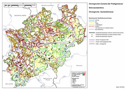 Erft Erftflutkanal Quelle: Ergebnisbericht Erft, MUNLV NRW Die übrigen 60% der Gewässer in NRW sind durch vielerlei