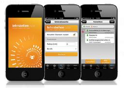 Lehrstellenradar Kostenlose App für die mobile Lehrstellensuche Funktionen im Überblick: