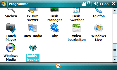 3.2 ENAiKOON buddy-tracker verwenden 3.2.1 Programm starten Um ENAiKOON buddy-tracker zu starten, wechseln Sie bitte in das Menü Programme.