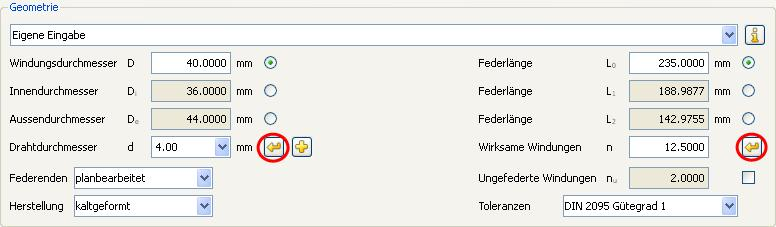 Schubmodul bei Betriebstemperatur ( C) [G] 81500.000 Durchmesseraufweitung (mm) [DeltaD] 0.698 Eigenfrequenz (Hz) [fe] 72.548 Masse (g) [mass] 181.184 Belastung 1 Federkraft (N) [F1] 150.