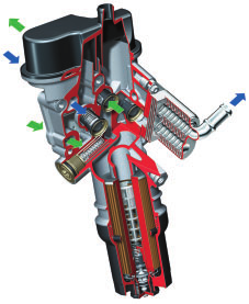 Motormechanik Saugrohr Unterteil Im Saugrohrunterteil befinden sich vier Saugrohrklappen, die vom Stellmotor V157 über eine gemeinsame Welle angetrieben werden.