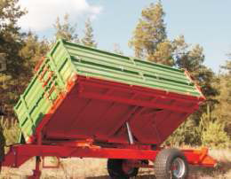 Fahrgestell rot RAL 3000 PRONAR Lackierung: Bordwände grün RAL 6010 PRONAR Ohne Aufsatzbordwände PRONAR PF 500 mm: