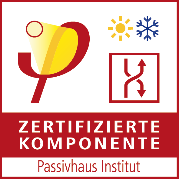 Zertifikat Zertifizierte Passivhaus Komponente Für kühl-gemäßigtes Klima, gültig bis 31.12.